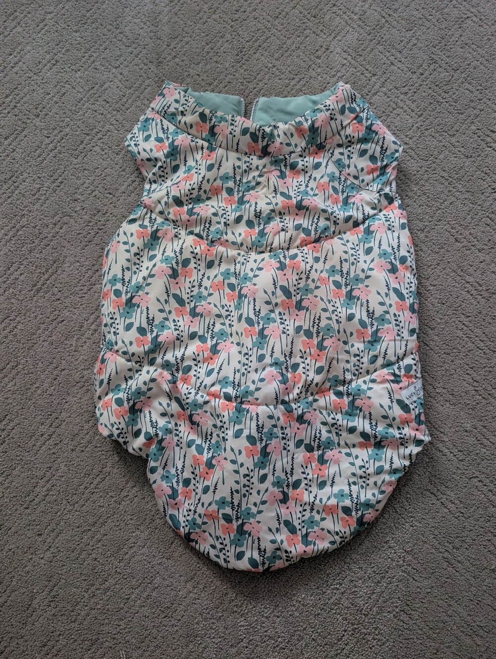 Lucy & Co Reversible XXL Floral Print Puffer Coat For Dogs
